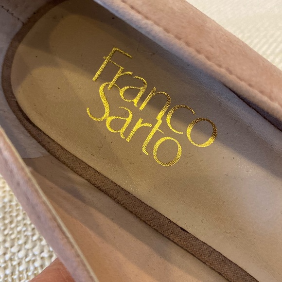 Franco Sarto Womens Blush Suede Rounded Square Toe Low Square Heel Pump/Size 6.5 - Picture 3 of 11